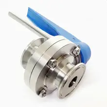 Подходит 108 мм 4,2" Труба OD x 4" Tri Зажим, санитарный бабочка сдавливание триггера управления потоком клапан SUS 316L из нержавеющей пивоварения
