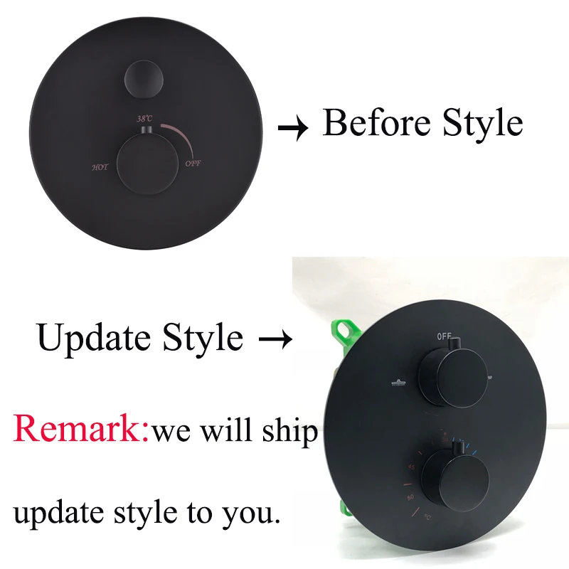 Brass Black Shower Faucets 30cm Rainfall Shower Head Bathroom Shower Set Diverter 2 Ways Thermostatic Valve Shower System Round Brass Black Shower Faucets 30cm Rainfall Shower Head Bathroom Shower Set Diverter 2 Ways Thermostatic Valve Shower System Round