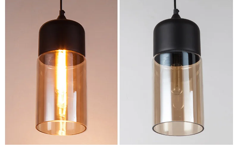 Nordic Modern loft hanging Glass Pendant Lamp Fixtures E27 E26 LED Pendant lights for Kitchen Restaurant Bar living room bedroom (9)