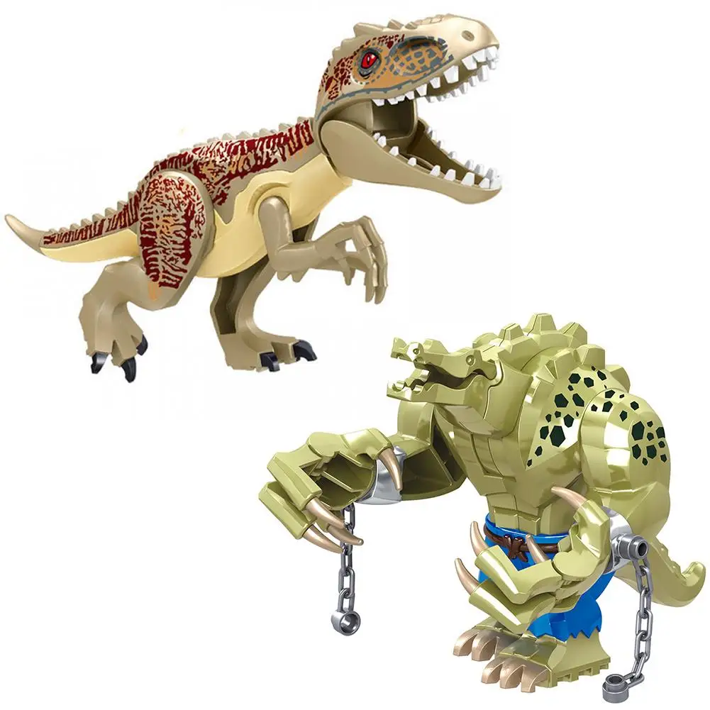 

Children's Assembled Early Learning Building Block Toys Dinosaur World's Tyrannosaurus Crocodile Building Blocks In Stock