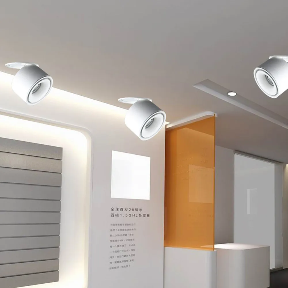 [DBF]90 Degree Foldable LED Recessed Downlight 3W 5W 7W 10W 12W 15W Clothing Store Pic Background Ceiling Spot Light AC85-265V