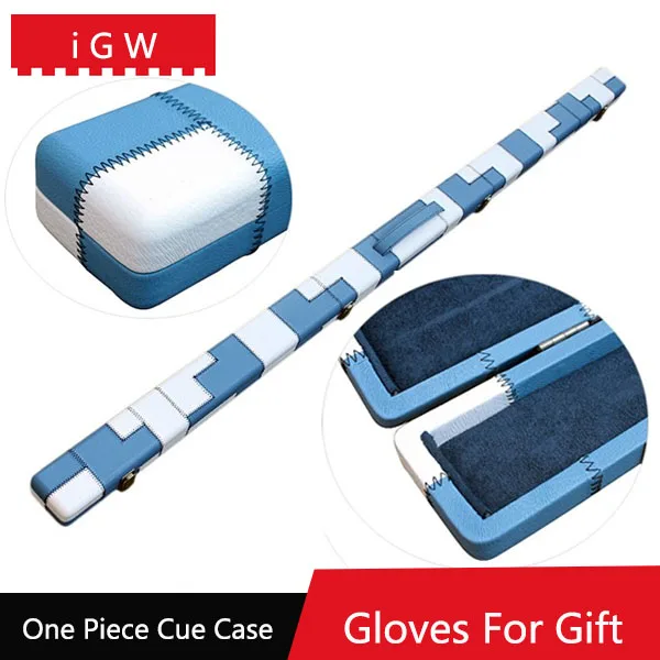iGW PU Leather 1 Piece Snooker Cues Case Double Groove Billiards