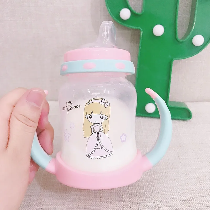 New Anti Spill Cup Sippy Drinking Water Bottle Cup Straw Feeder for Baby Kids LA