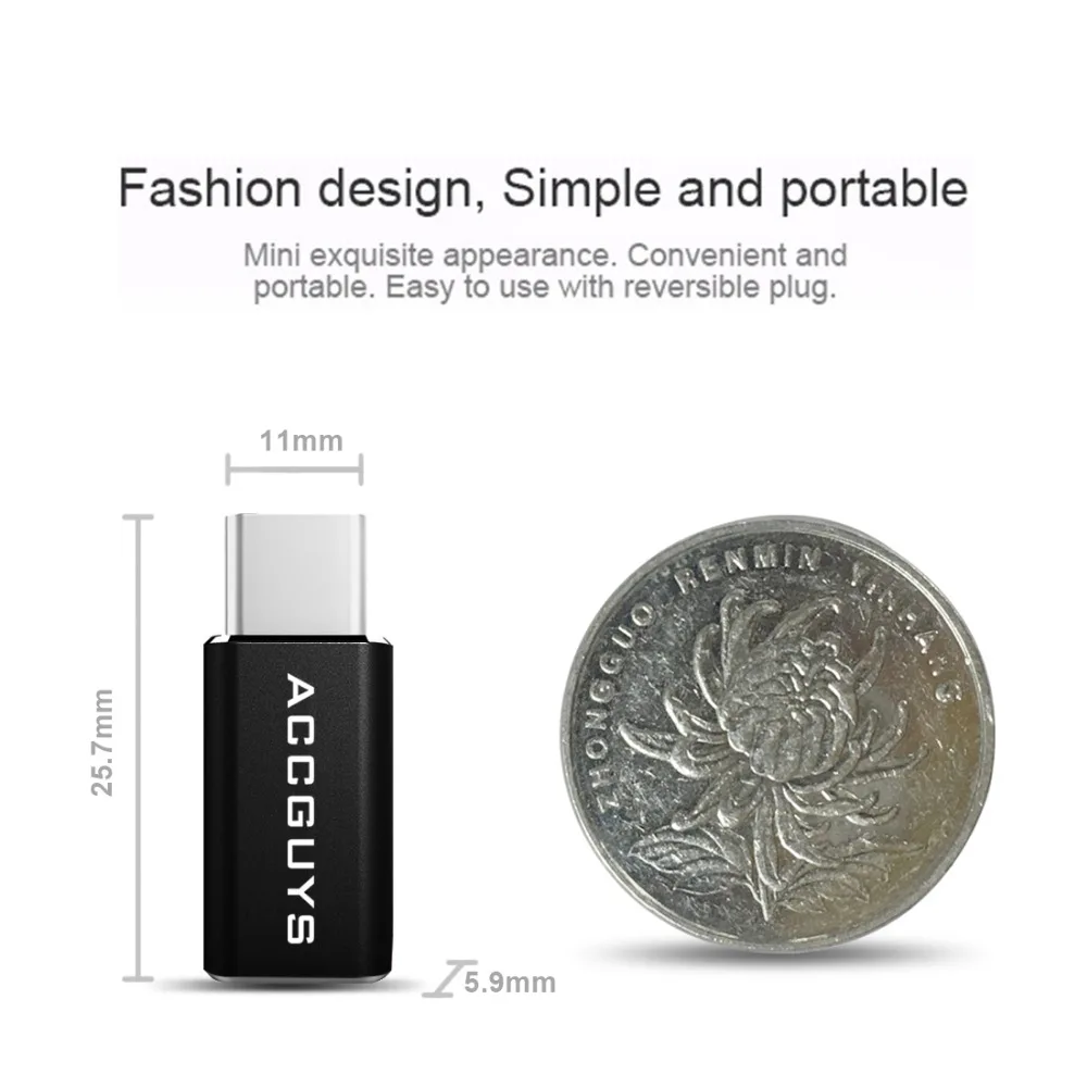 Адаптер ACCGUYS Micro usb type c для синхронизации данных для huawei Oneplus 2 Xiaomi usb c otg usb type-c адаптер