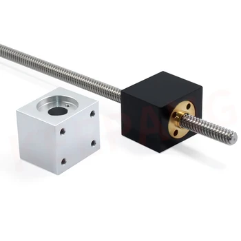

T8 Lead Screw Nut Housing Bracket For 3D Printer Parts T8 Trapezoidal lead 8 10 12 14mm Conversion Nuts Seat Aluminum Block