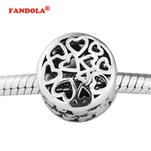 Подходит Pandora браслет любящие настроения ажурные Подвески стерлингового серебра 925 DIY бусины для ювелирных изделий