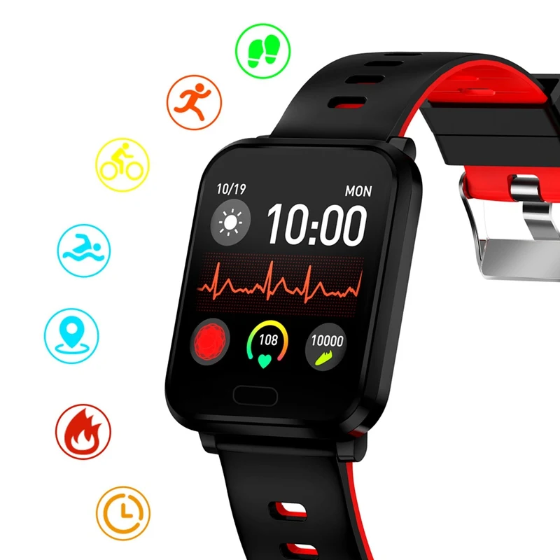 

Sports IP68 Smart Watch K10 Fitness Bacelet Activity Tracker Heart Rate Monitor Blood Pressure For Ios Android apple iPhone 8 X