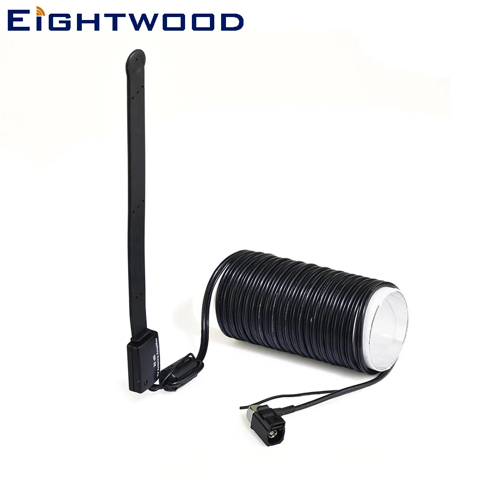 

Eightwood Car Digital TV Active Antenna Dual Band VHF-H/UHF Amplifier 20 dB Fakra Right Angle Connector