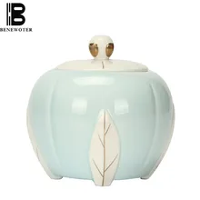 Бутики высокого класса керамические Celadon чайные банки креативные ручная роспись узор чайные Caddy специи Герметичные банки для хранения продуктов