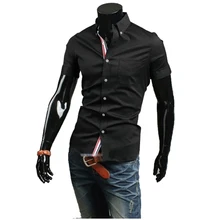 Для мужчин Для мужчин рубашка модные однотонные Цвет мужской Повседневное короткий рукав Бизнес брендовая Для Мужчин's Костюмы Camisas m- XXXL