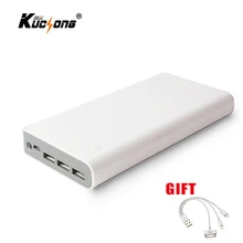 KuChong 20000mah Power Bank 18650 External Battery 3 USB Charger Portable Fast Charger for All Phone Fast Shipping