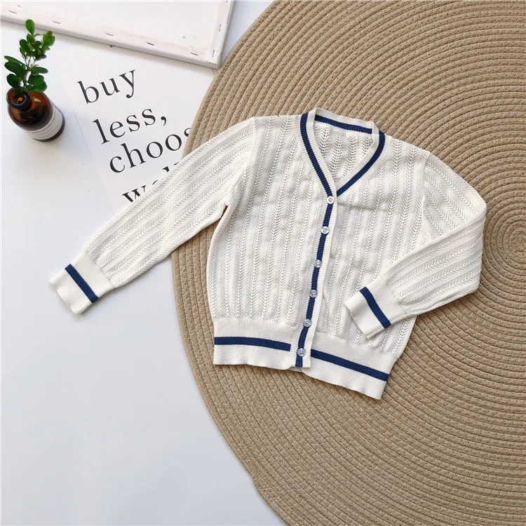 Girls knitted jacket cotton girls outwear cardigans boutique kids clothes