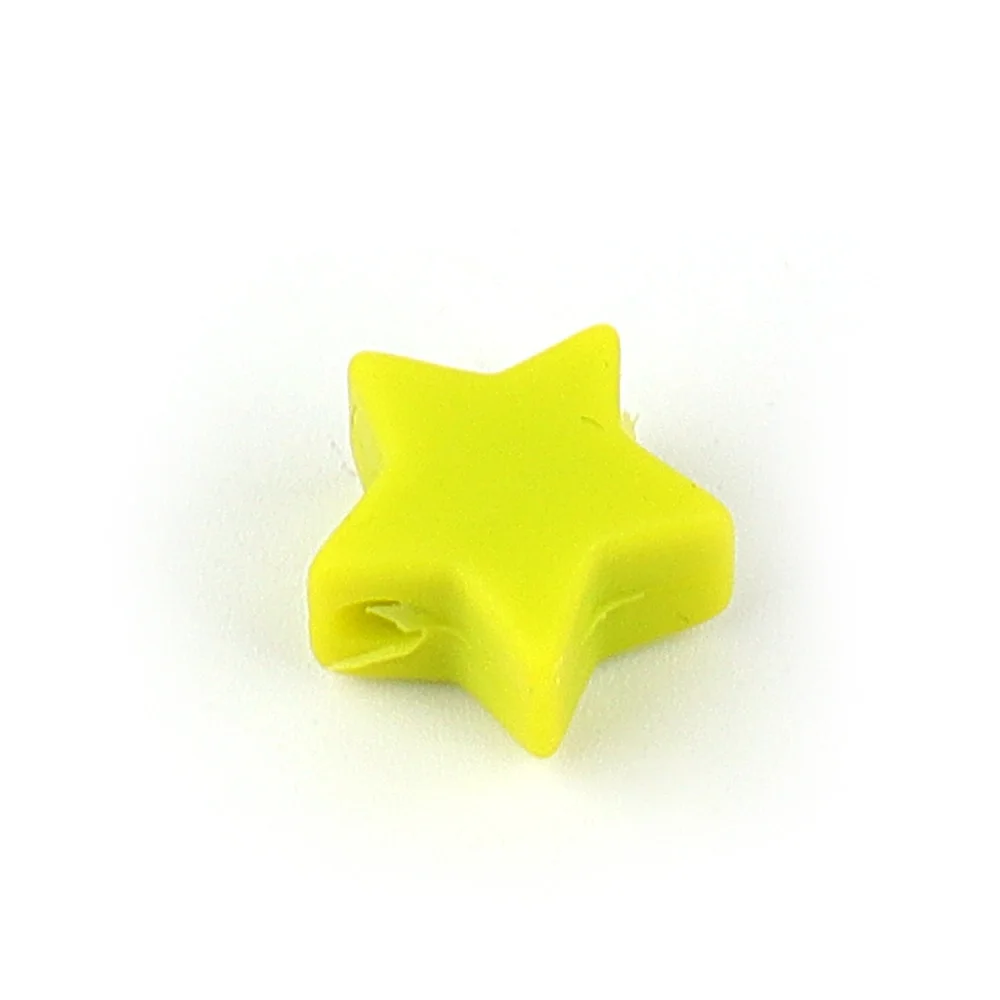 TYRY. HU 10 шт Силиконовые Бусины звезда 14 мм Сделай Сам грызунок BPA бесплатно браслет из пищевого силикона детский Прорезыватель - Цвет: 8