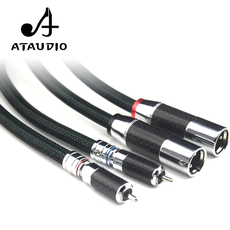 Кабель ATAUDIO 2328 Hifi RCA к XLR 6N посеребренный кабель 2RCA папа 2XLR папа|rca to xlr cable|hifi rcarca |