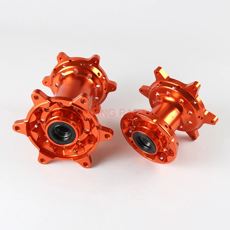 

CNC Billet 36 Holes Orange MX Front Rear Wheels Hubs Set New For KTM 125-530 2003-2017 Motorcycle Dirt Bike
