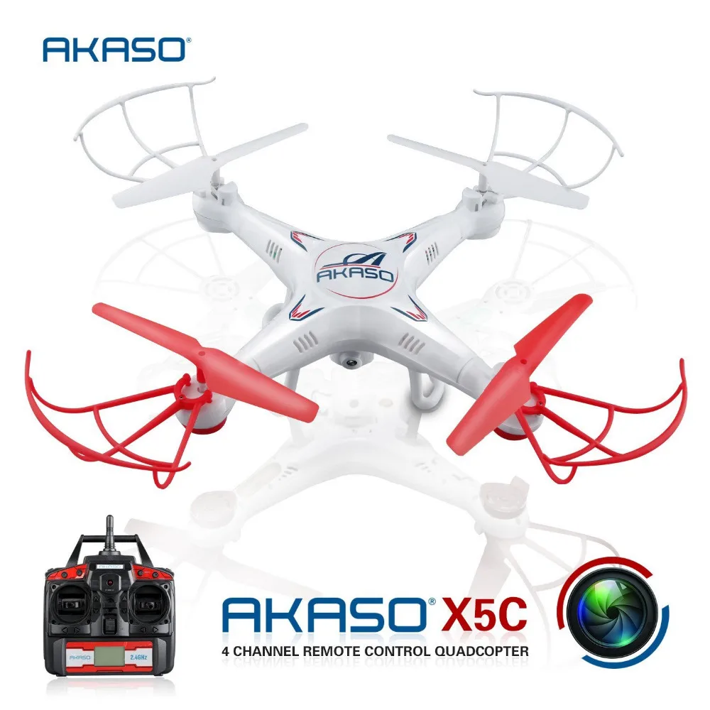 AKASO X5C 4CH 2.4GHz RC planes flying Drone with Camera HD Remote Control Airplane Quadcopter FPV UAV Professional hexacopter