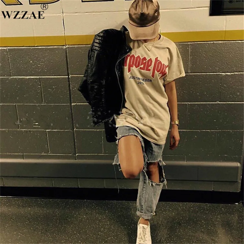 WZZAE Men T shirt Justin Bieber Purpose Tour Hip Hop Short Sleeve
T-shirt Homme My Mama Dont Like You Letter Printed Tops Tee