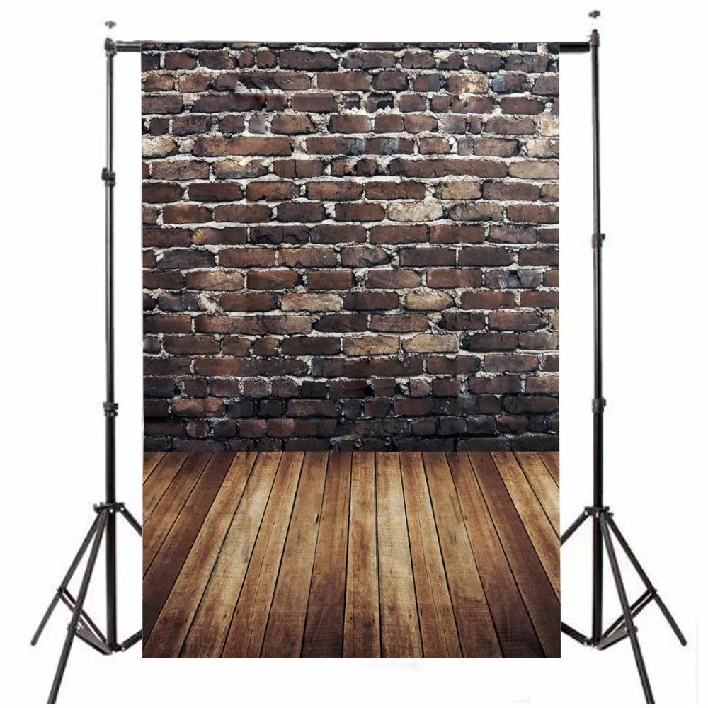 

150X210CM Custom Free Photography studio Green Screen Chroma key Background Polyester Backdrop for Photo Studio Dark Brick YU044