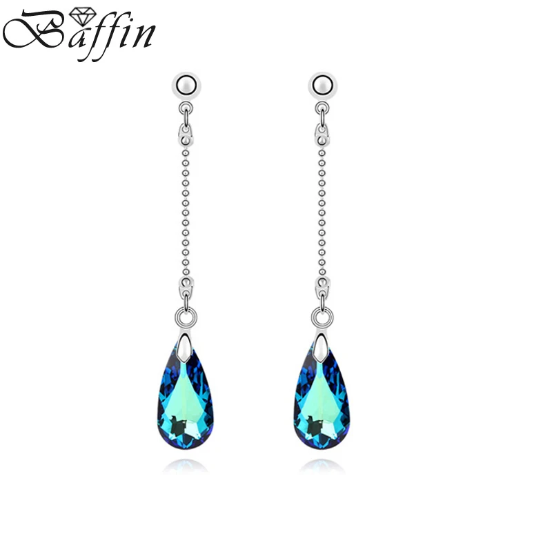 

Bohemian Long Chain Drop Earrings Made with Swarovski ELEMENTS For 2017 Mother's Day Women Gift Crystal Brincos