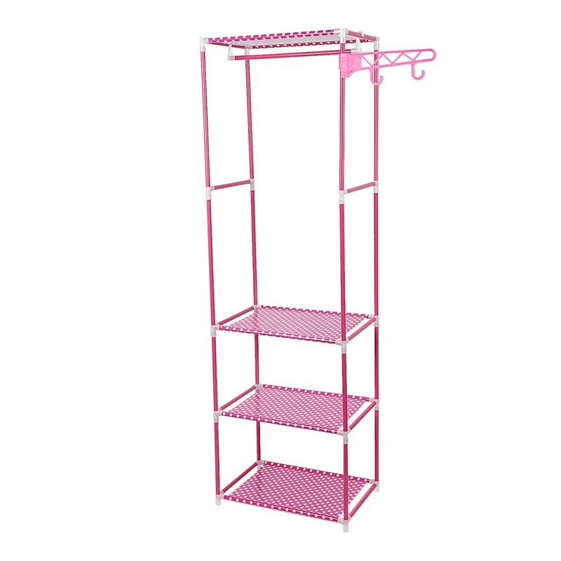 

Simple Metal Iron Hanger Floor Clothes Hanging Storage Rack Hanger Hanger Bedroom Furniture
