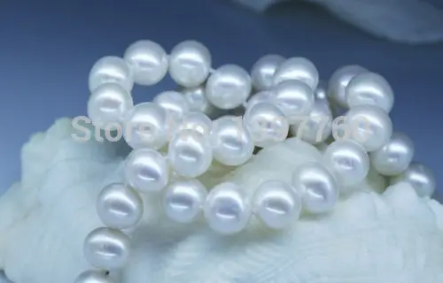 

Miss charm Jew.193 HUGE AAA 10-11MM AUSTRALIA SOUTH SEA WHITE PEARL NECKLACE 14KGP (A0501)