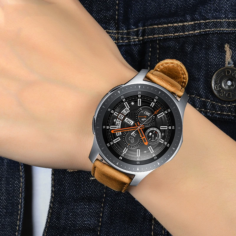 Laforuta Quick Release Watch Band 22 мм ремешок из натуральной кожи для Samsung Gear S3 Classic Frontier Galaxy 46