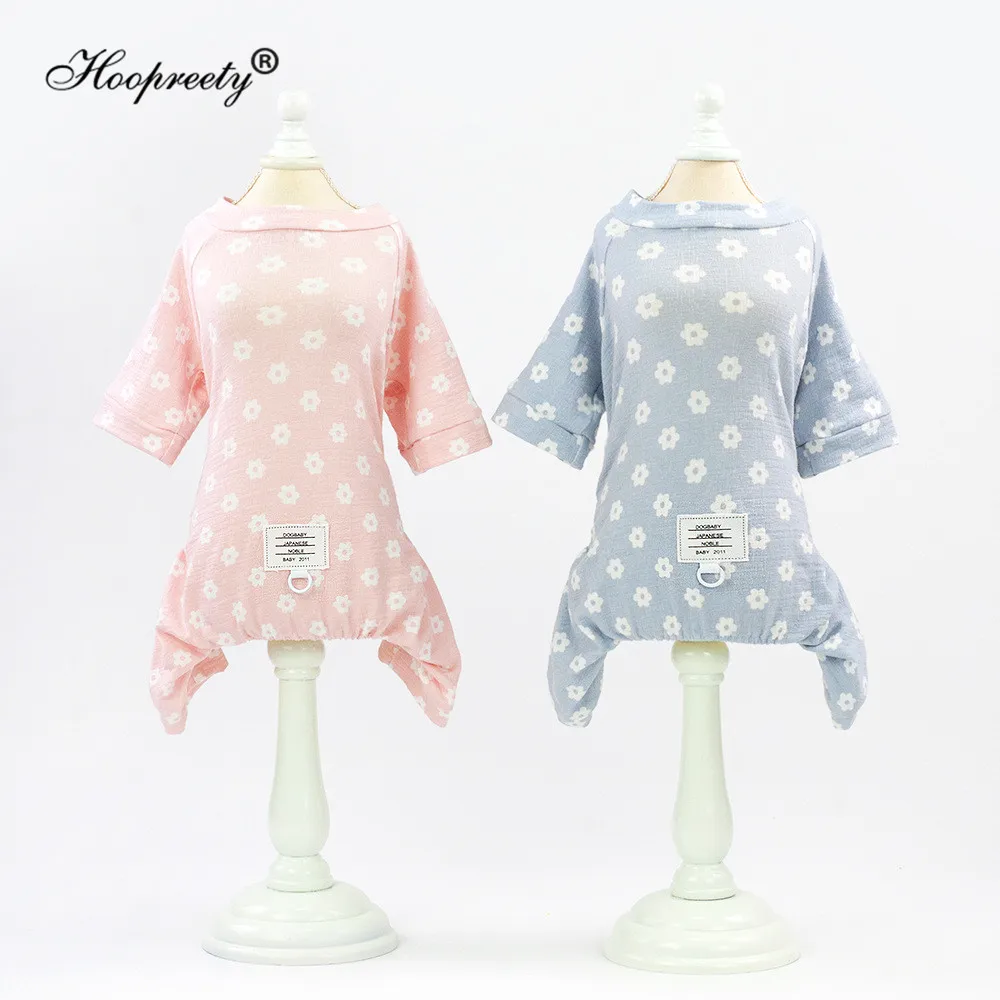 

Cotton Dog Pajamas Daisy Pattern Four Legs Dog Clothes 2019 Spring Summer Pet Dog Jumpsuit For Shih Tzu Pitbull 20A