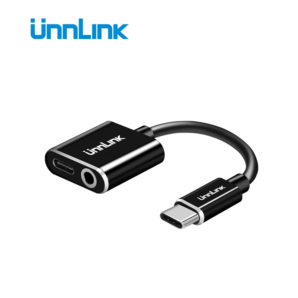 Unnlink usb type-C аудио зарядный адаптер 2 в 1 type C штекер для женщин 3,5 мм разъем для наушников+ зарядный конвертер для mate20 p20