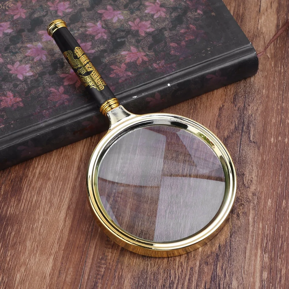 

10X 90mm Handheld Magnifier Reading Map Newspaper Magnifying Glass Jewelry Loupe