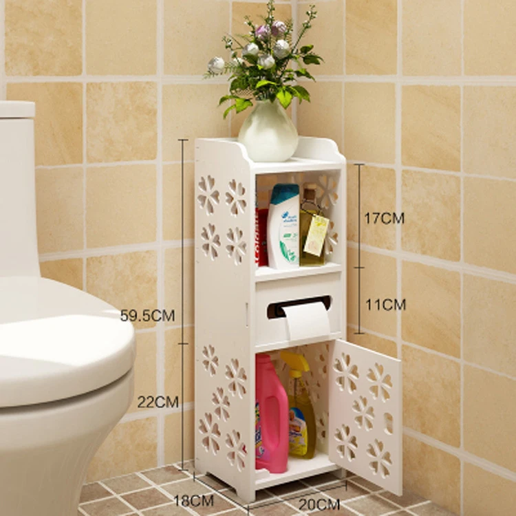 Bathroom Floor Mounted Waterproof Storage Rack Cabinet Bedroom Kitchen Storage Shelves Bathroom Organizer