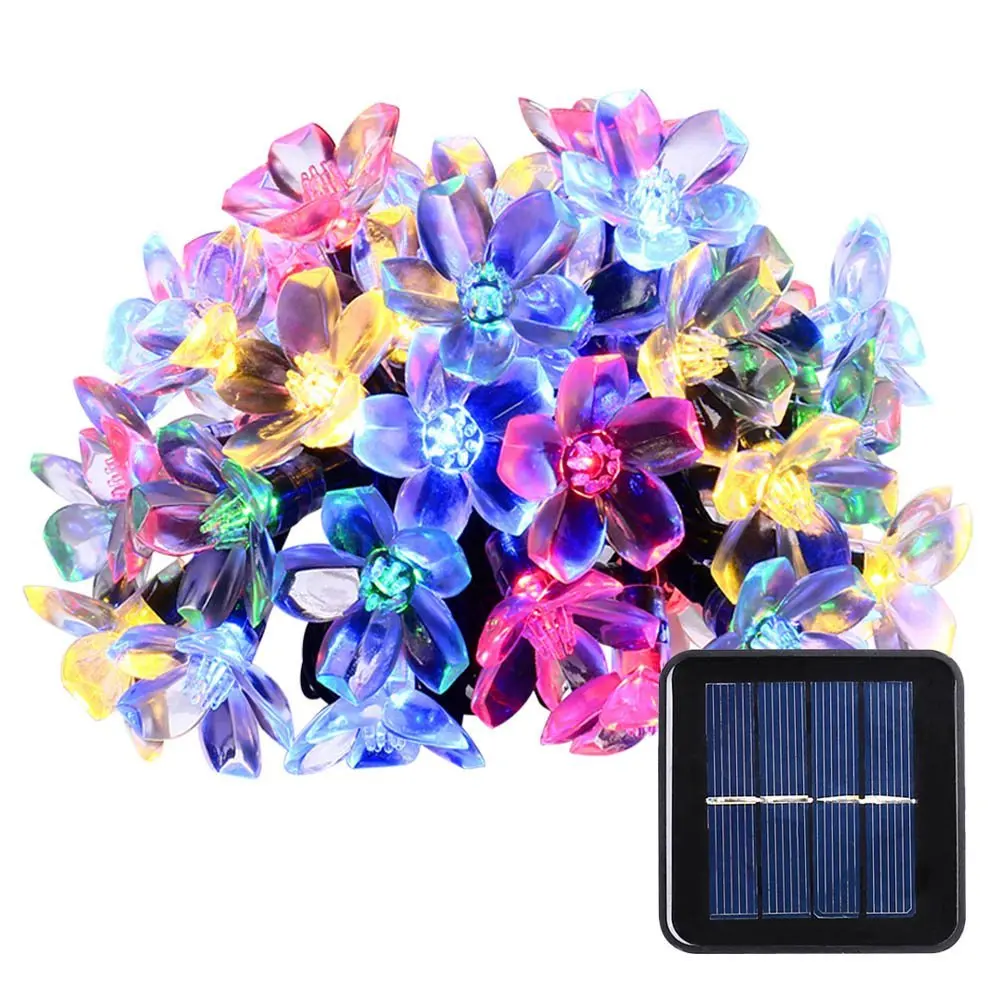 

Solar Christmas led String Lights, 21ft 50 LED Fairy Blossom Flower Garden for Outdoor,Lawn,Wedding, Patio,Party IP65