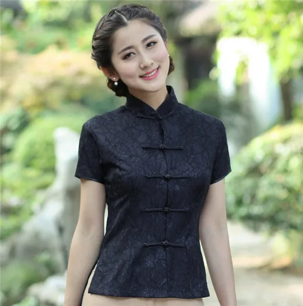 chinese collar formal shirts for ladies