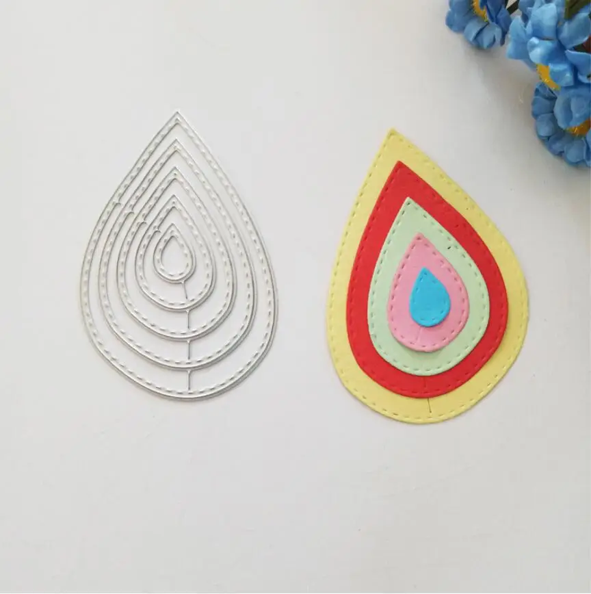 Water Droplets Shape Metal Cutting Dies Stencils for DIY Scrapbooking Decorative Embossing Paper Cards Projects | Дом и сад