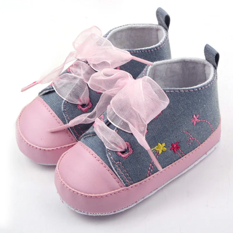 

Newest Baby Shoes Girls Cotton Lace-Up Infant Soft Sole Baby First Walker Toddler Shoes