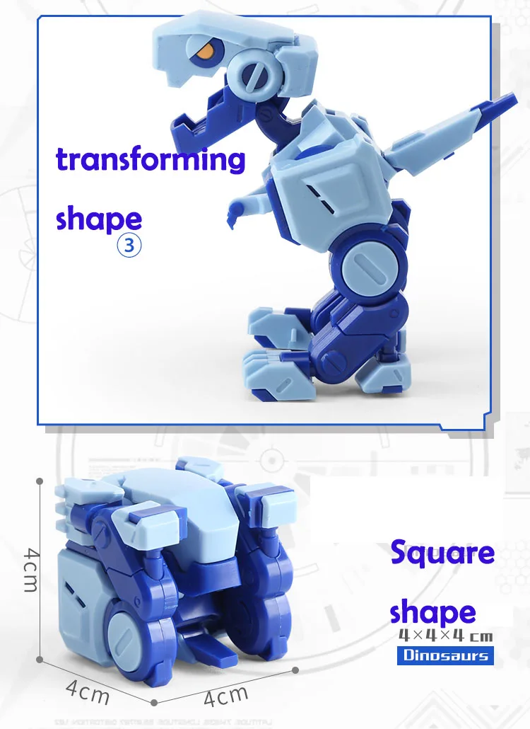 Деформируемый динозавр, Складывающийся магический куб, игрушка, 3 цвета, детский подарок, новинка, пластиковые игрушки в виде животных, детские подарки FSWOB