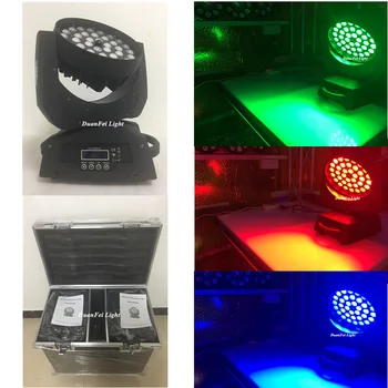 

4pcs/case 36x18w led moving head zoom rgbwa uv moving head led stage light