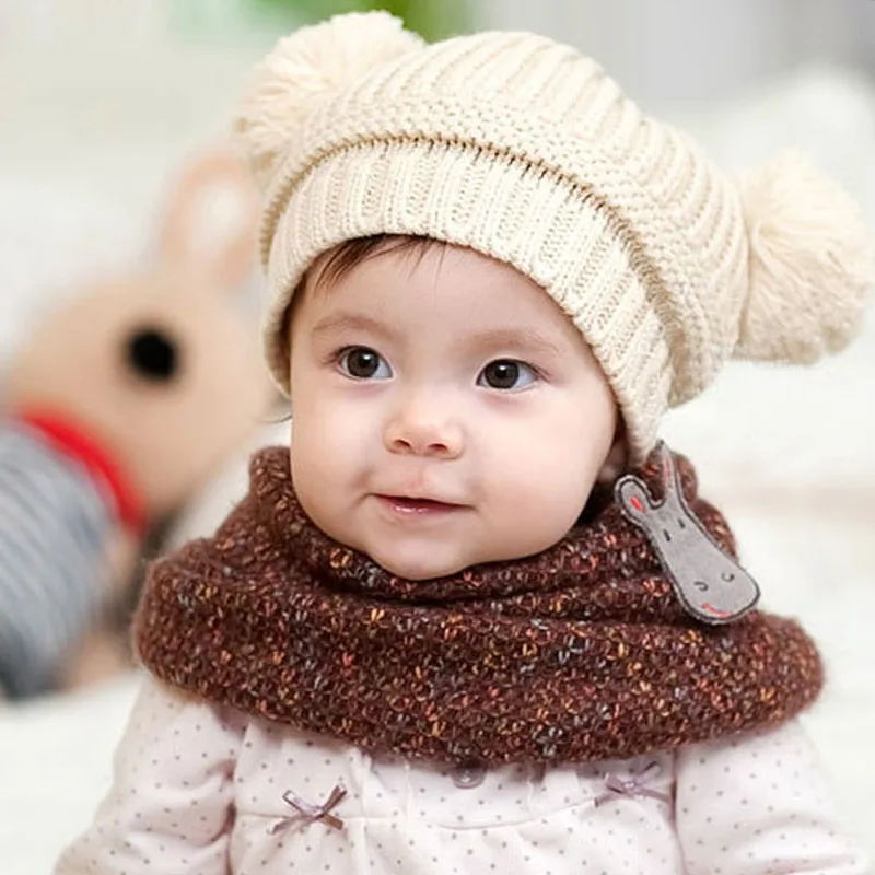 2016 New Baby Hat Fashion Hats Newborn Boy Girls Winter Hairball Cap