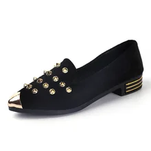 Spring Autumn Women Flats Slip-on Shoes New Woman Pointed Toe Low-cut Faux Suede Loafers Ladies Luxury Party Footwear Promotion Spring Autumn Women Flats Slip-on Shoes New Woman Pointed Toe Low-cut Faux Suede Loafers Ladies Luxury Party Footwear Promotion