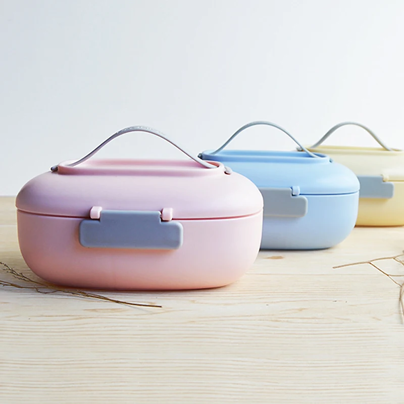 

Portable Plastic Lunch Box Creative Student Lost Box Microwave Box Available Student Tableware Sealed Bento Box