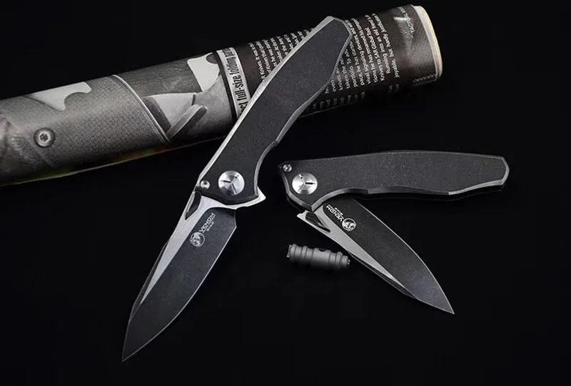Складной нож Kevin John VENOM 4 Wing Flipper карманный клинок S35VN с титановой ручкой для