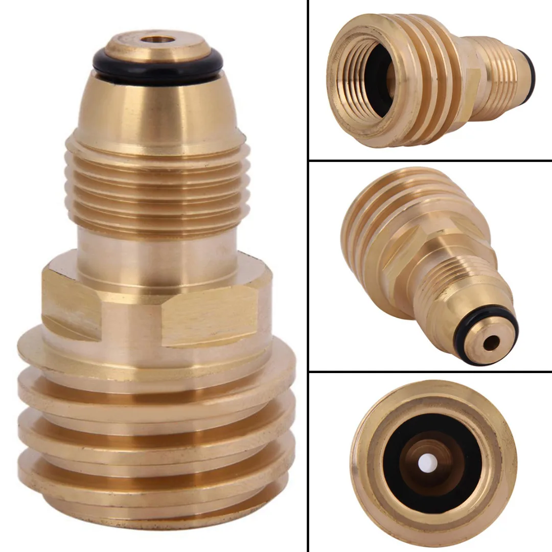 Converts Propane LP Tank POL Service Valve to QCC (Type 1) Outlet High Quality Brass Adapter