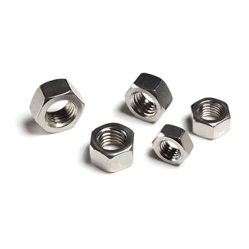 

100pcs/lot Metric thread DIN934 M2 M2.5 M3 M4 M5 304 Stainless Steel Hex Nuts Hexagon