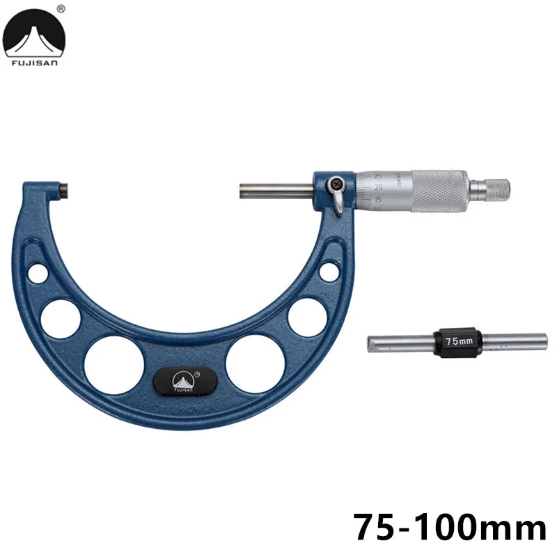 Ceny Zewnętrzny mikrometr FUJISAN 0 25 25 50 50 75 75 100mm metryczne narzędzia pomiarowe z węglików spiekanych