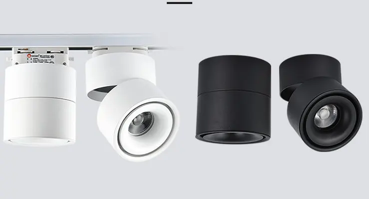 15 Вт поверхностного монтажа светодиодный прожектор 360 Регулируемый потолочный светильник кухня гостиная держатель для магазина осветительные приборы мини Showca