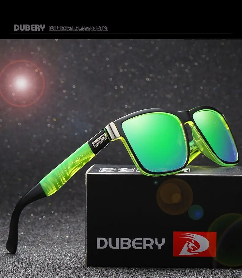 

DUBERY Brand Design Polarized Sunglasses Men Driver Shades Male Vintage Sun Glasses For Men Spuare Mirror Summer UV400 Oculos