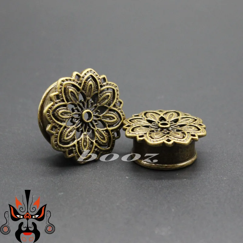 fashion copper ear plugs tunnels brass piercing body jewelry wholesale