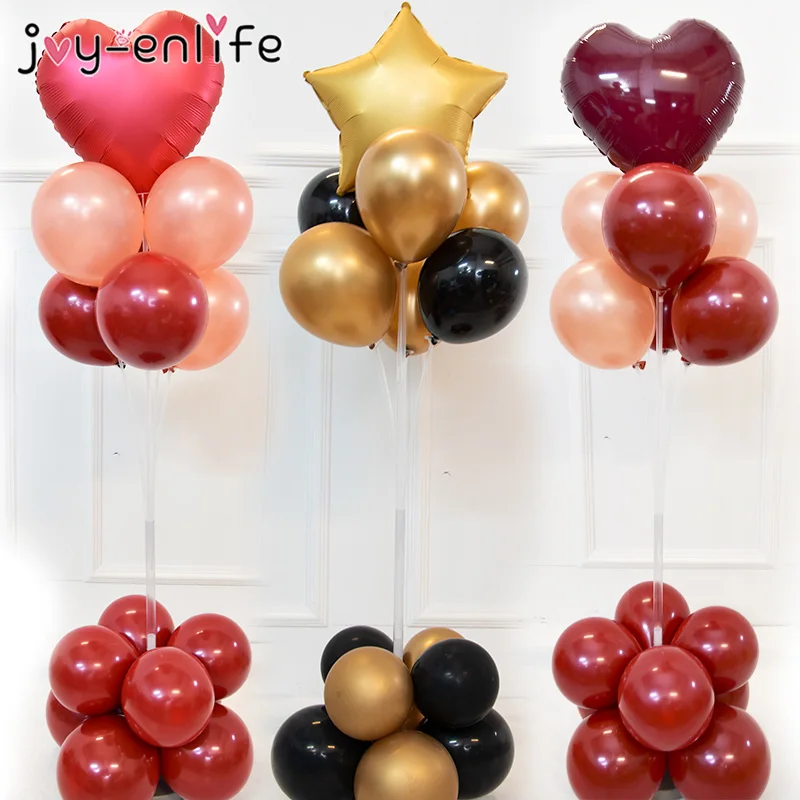 Наборы для воздушных шаров, пластиковая колонна-подставка с основанием и полюсом, латексные шары, цепи, зажимы для украшения дня рождения, свадьбы, вечеринки