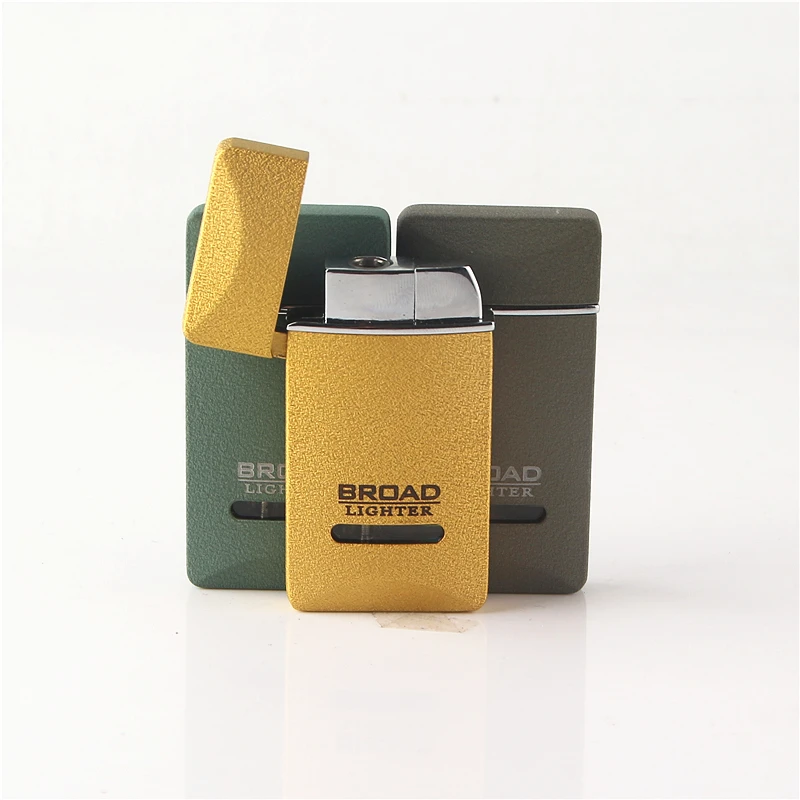 Cigarette Accessories Frosted Windproof torch cigar lighter Simple fashion Butane gas metal lighters | Дом и сад