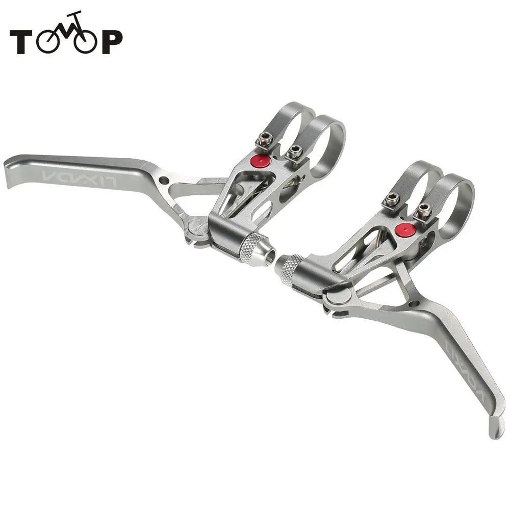 

Newest 1 Pair Lixada MTB Mountain Bike Cycling Brake Levers CNC 3 Fingers Mechanical Brake Levers Drop Handlebar Set