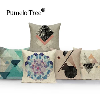 

Square colorful cover cushion geometric home decor cushions Lovely pillow decorative cushion covers Custom throw pillows